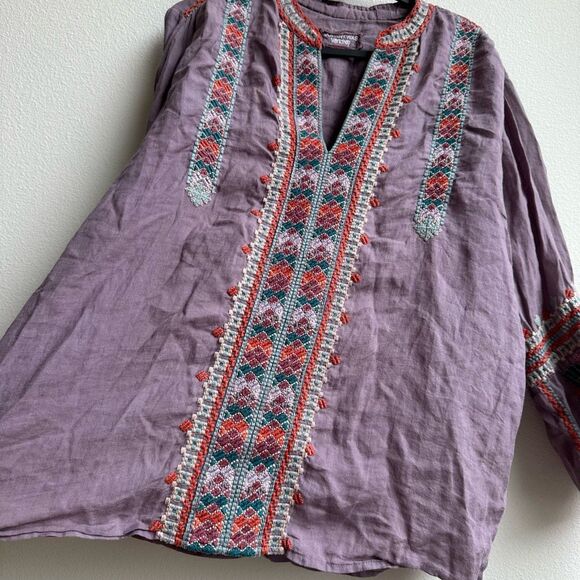 Johnny Was Claudine Paris Effortless Blouse In Ame Embroidered Size XS? Small? - Picture 4 of 7